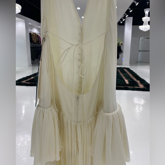 KHAITE Maryam Open-back Ruffled Pleated Silk Crepe de Chine Maxi Dress - Picture 2 of 12